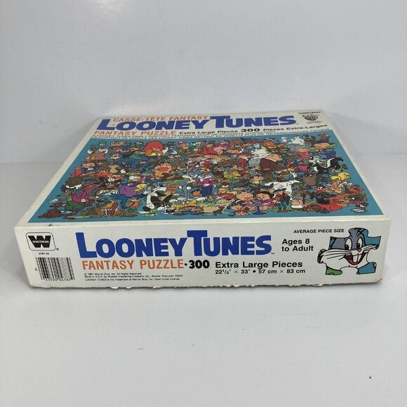 VTG 1981 Looney Tunes Fantasy Puzzle 300 Extra Large Pieces by Whitman COMPLETE - Picture 3 of 6